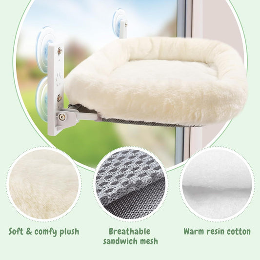 HKM-7726781 Cat Nest with Sun Glass Hanging Sucker - Three Sizes Available in White and Gray