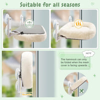 HKM-7726781 Cat Nest with Sun Glass Hanging Sucker - Three Sizes Available in White and Gray
