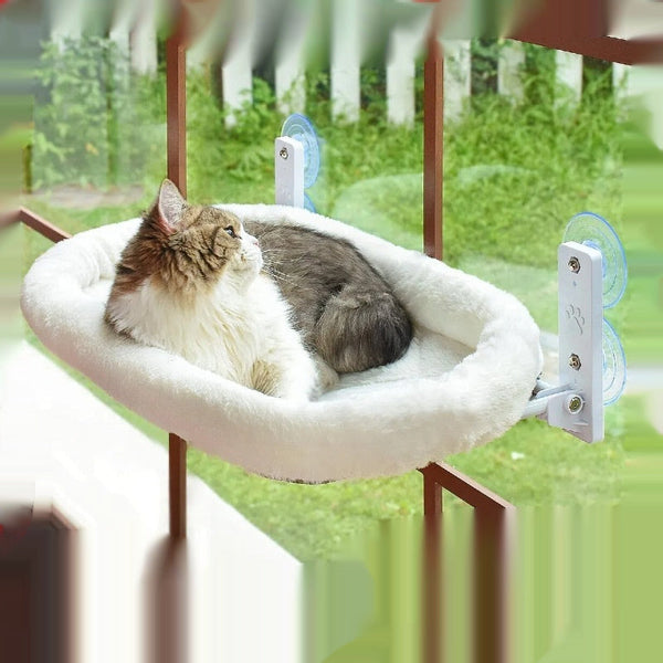 HKM-7726781 Cat Nest with Sun Glass Hanging Sucker - Three Sizes Available in White and Gray