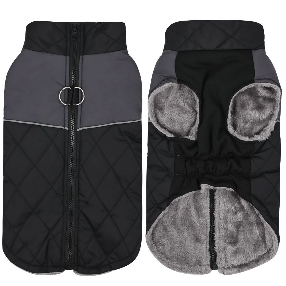 HKM-7727165 Waterproof Autumn and Winter Dog Clothes in Burgundy, Black, Pink, and Blue - Cozy Pet Apparel for All Sizes