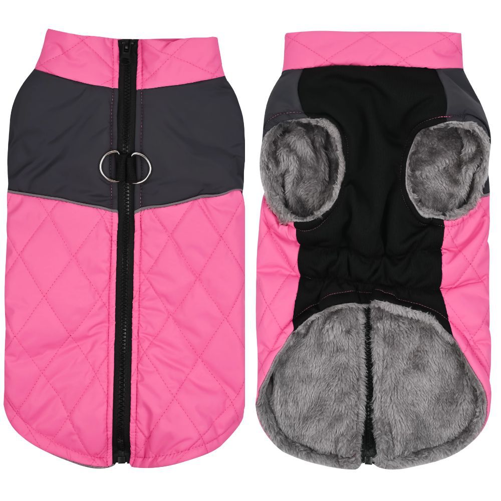 HKM-7727165 Waterproof Autumn and Winter Dog Clothes in Burgundy, Black, Pink, and Blue - Cozy Pet Apparel for All Sizes