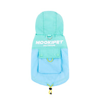 HKM-7727293 Dog Traction Vest for Small Breeds - Sun Protection Clothing for Bichon and Schnauzer in Blue Green, 100% Nylon