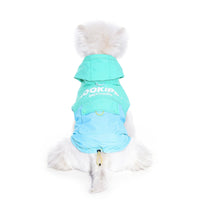 HKM-7727293 Dog Traction Vest for Small Breeds - Sun Protection Clothing for Bichon and Schnauzer in Blue Green, 100% Nylon