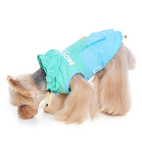 HKM-7727293 Dog Traction Vest for Small Breeds - Sun Protection Clothing for Bichon and Schnauzer in Blue Green, 100% Nylon