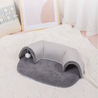 HKM-7727805 Cozy Plush Cat Tunnel - Autumn & Winter Cat Nest in Two Sizes