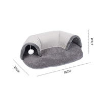 HKM-7727805 Cozy Plush Cat Tunnel - Autumn & Winter Cat Nest in Two Sizes