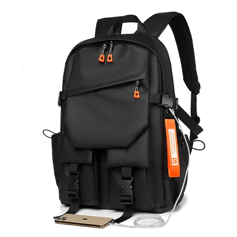 HKM-772947 Large Capacity 17 Inch Polyester Travel Backpack for Men and College Students