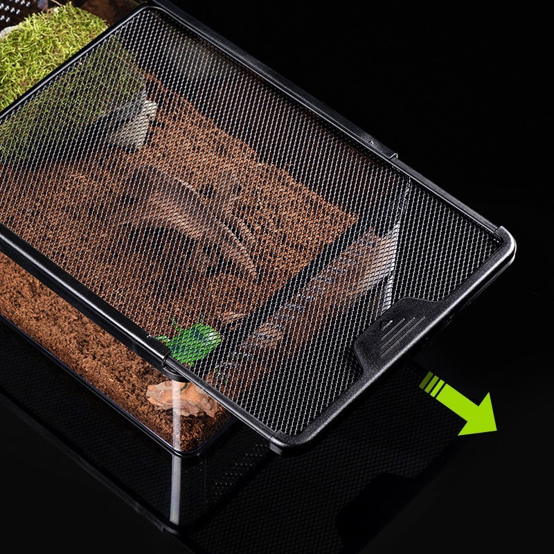 HKM-7730109 Transparent Climbing Crawler Box for Turtles, Hamsters, and Snakes with Anti-Escape Design