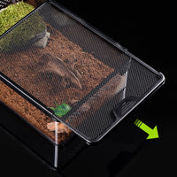 HKM-7730109 Transparent Climbing Crawler Box for Turtles, Hamsters, and Snakes with Anti-Escape Design