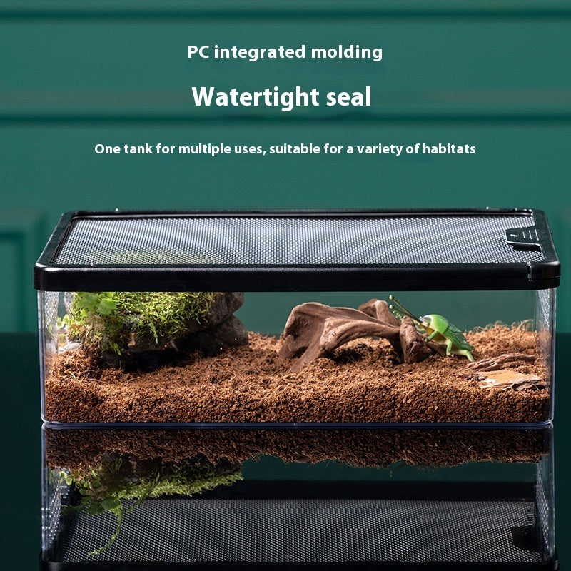 HKM-7730109 Transparent Climbing Crawler Box for Turtles, Hamsters, and Snakes with Anti-Escape Design