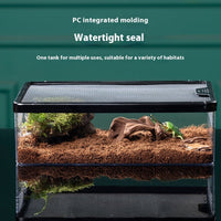 HKM-7730109 Transparent Climbing Crawler Box for Turtles, Hamsters, and Snakes with Anti-Escape Design