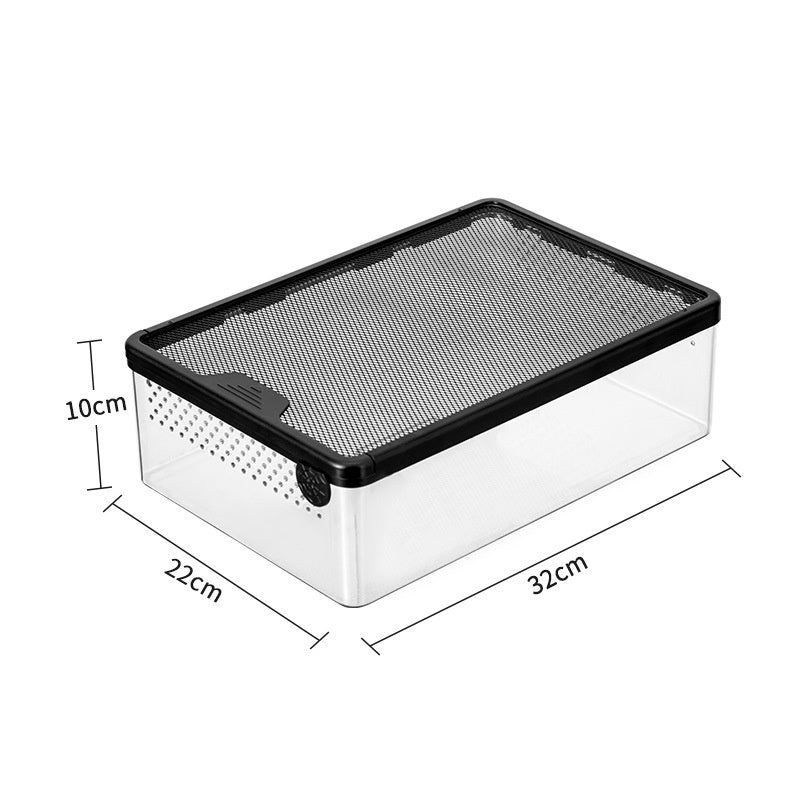 HKM-7730109 Transparent Climbing Crawler Box for Turtles, Hamsters, and Snakes with Anti-Escape Design