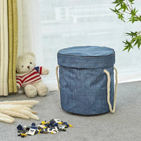 HKM-773011 Children's Foldable Canvas Play Mat with Toy Storage Basket - Durable Polyester Fabric