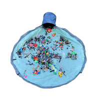 HKM-773011 Children's Foldable Canvas Play Mat with Toy Storage Basket - Durable Polyester Fabric