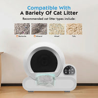 HKM-773011 Smart Wi-Fi Enabled Self-Cleaning Cat Litter Box with Advanced Odor Control and Easy Clean Design - 70L Capacity