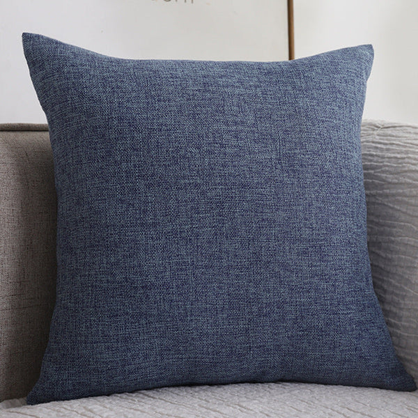 HKM-773011 Thickened Solid Color Cotton Linen Square Sofa Cushion