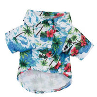 HKM-7730877 Hawaiian-Inspired Summer Beach Shirt for Dogs - Casual Pet Apparel in Various Colors and Sizes