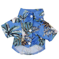 HKM-7730877 Hawaiian-Inspired Summer Beach Shirt for Dogs - Casual Pet Apparel in Various Colors and Sizes