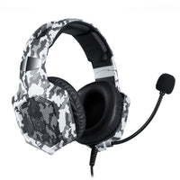 HKM-773203 K8 Camouflage Headphones for PS4, Xbox One, iPhone, and iPad with 3.5mm Inline Plug