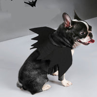 HKM-7732669 Cool Black Felt Dog Bat Wings Costume Accessory with Adjustable Velcro Straps