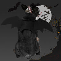 HKM-7732669 Cool Black Felt Dog Bat Wings Costume Accessory with Adjustable Velcro Straps