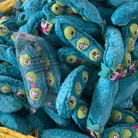 HKM-7733309 Plush Detachable Blue Pea-Shaped Dog Food Toy for Interactive Play