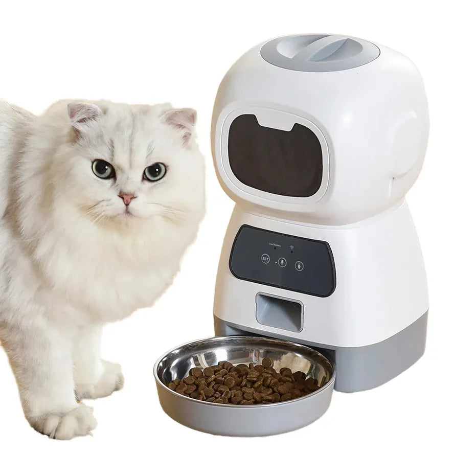 HKM-773331 Smart Automatic Pet Feeder with Voice Playback and WiFi Control, 3.5L Capacity for Cats and Dogs