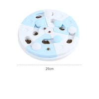 HKM-7734461 Interactive Blue and White Jigsaw Puzzle Feeding Tray for Dogs