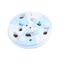 HKM-7734461 Interactive Blue and White Jigsaw Puzzle Feeding Tray for Dogs