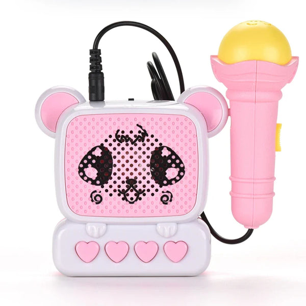 HKM-773459 Children's Portable Handheld Music Box with Microphone - Fun Singing Toy for 18 Months and Up