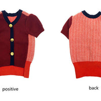 HKM-773459 Cozy Rabbit Fleece Dog and Cat Sweater in Orange and Maroon