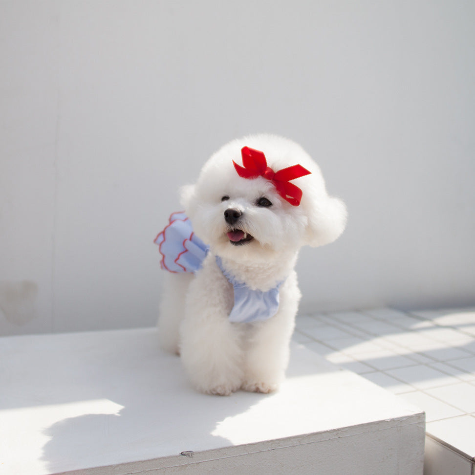 HKM-7735869 Summer Cartoon Pet Suspender Skirt Dress for Dogs in Multiple Sizes