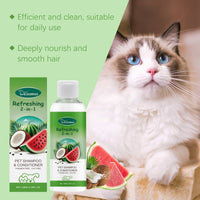 HKM-7736125 2-in-1 Pet Shampoo and Shower Gel with Watermelon and Coconut Extract, 100ml