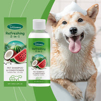 HKM-7736125 2-in-1 Pet Shampoo and Shower Gel with Watermelon and Coconut Extract, 100ml