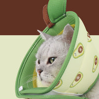 HKM-7736253 Cartoon Mesh Breathable Collar for Pets in Avocado, Akita, and Yellow Duck Designs