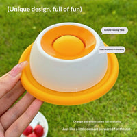 HKM-7736893 Anti-Spill Slow Feeder Cat Toy - Chew-Resistant Treat Dispenser for Boredom Relief