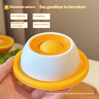 HKM-7736893 Anti-Spill Slow Feeder Cat Toy - Chew-Resistant Treat Dispenser for Boredom Relief