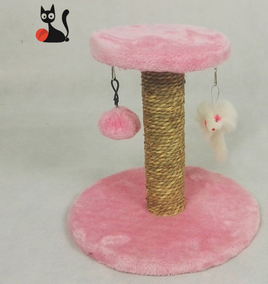 HKM-7737533 Cat Climbing Frame - Small Mini Design, Environmental Protection, Brown, Blue, Grey, Pink - 26 x 26 x 29 cm