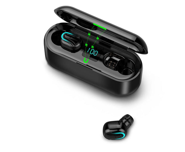 HKM-773779 Q32-1 LED Bluetooth 5.0 Binaural Headset with Voice Control and Stereo Sound