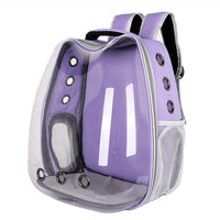 HKM-7737917 Transparent Cat Backpack with Cat Ears – Portable Pet Carrier for Travel and Outings, Durable Zipper Closure, Various Colors