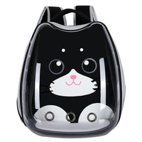 HKM-7737917 Transparent Cat Backpack with Cat Ears – Portable Pet Carrier for Travel and Outings, Durable Zipper Closure, Various Colors