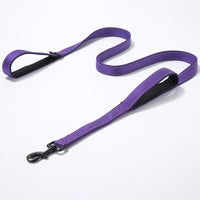 HKM-7738045 Reflective Nylon Dog Leash - Double Thickened, 150cm Length, 2.5cm Width, Multiple Colors Available