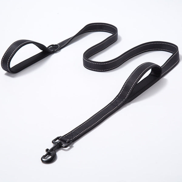 HKM-7738045 Reflective Nylon Dog Leash - Double Thickened, 150cm Length, 2.5cm Width, Multiple Colors Available