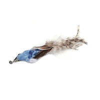 HKM-7739069 Long Elastic Steel Wire Feather Cat Toy with Suction Cup Attachment