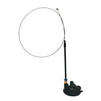 HKM-7739069 Long Elastic Steel Wire Feather Cat Toy with Suction Cup Attachment