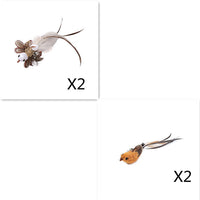 HKM-7739069 Long Elastic Steel Wire Feather Cat Toy with Suction Cup Attachment
