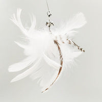 HKM-7739069 Long Elastic Steel Wire Feather Cat Toy with Suction Cup Attachment