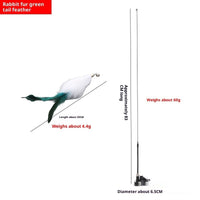 HKM-7739069 Long Elastic Steel Wire Feather Cat Toy with Suction Cup Attachment
