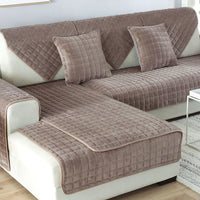 HKM-774035 Thickened Fleece Non-Slip Sofa Cushion Cover in Various Sizes and Colors