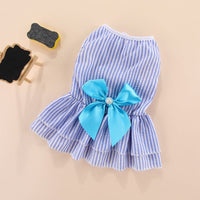 HKM-7740605 Vertical Striped Pet Skirt in Multiple Colors for Cats and Dogs